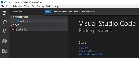 Docker Extension in VS Code