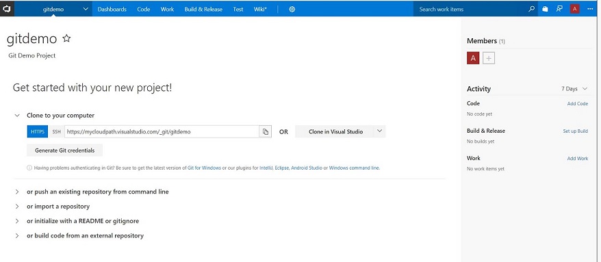 Default page